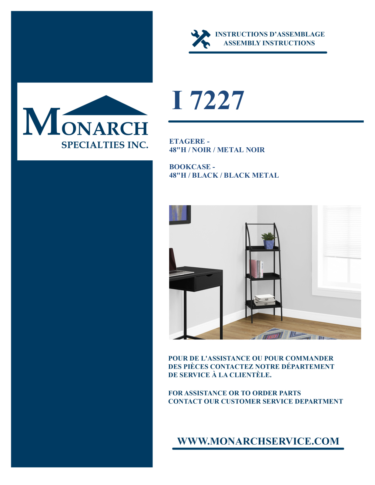 Monarch I7227 Assembly Guide - ManualMachine.com