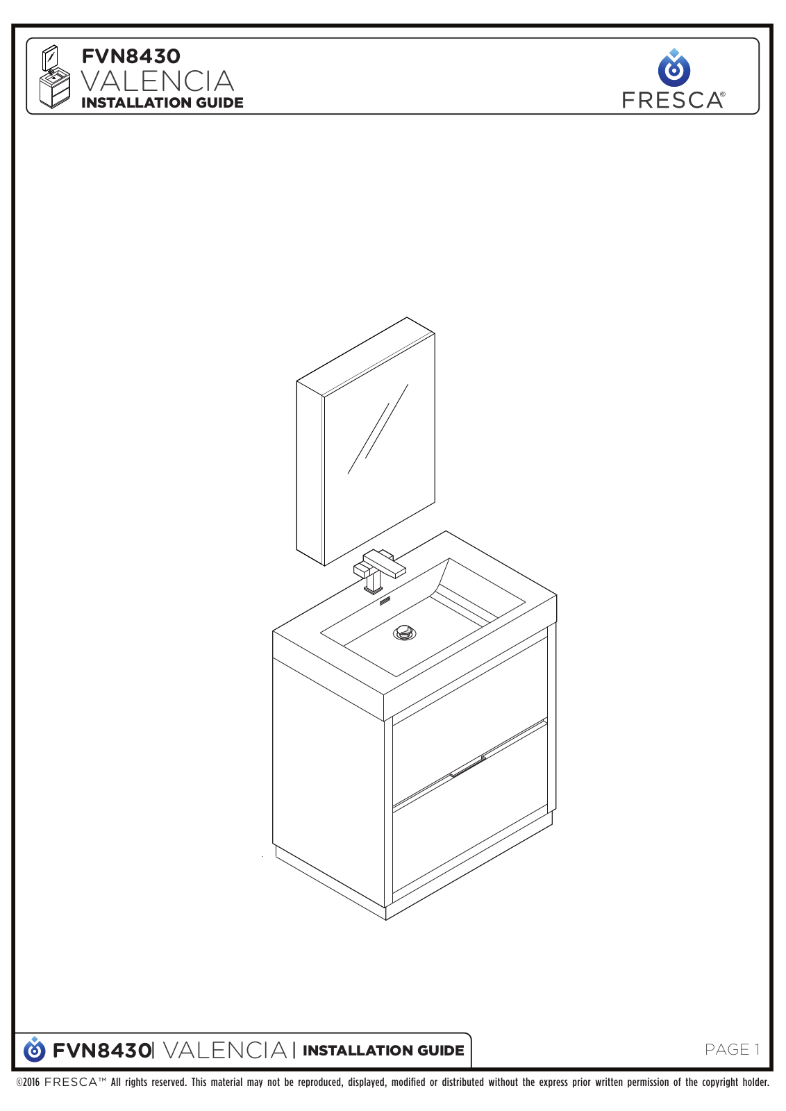 Fresca FBH2326 Installation & Assembly - ManualMachine.com