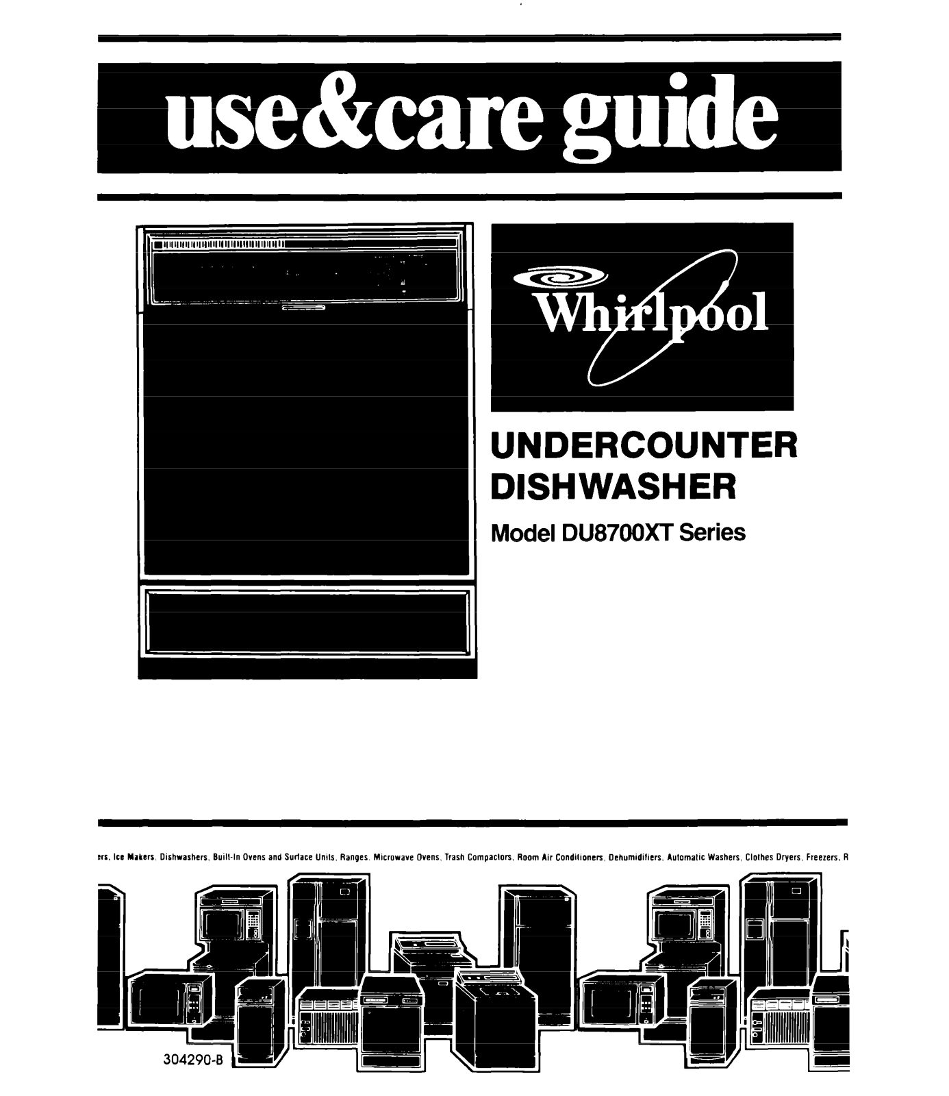 WHIRLPOOL DU8700XT Owner's Manual