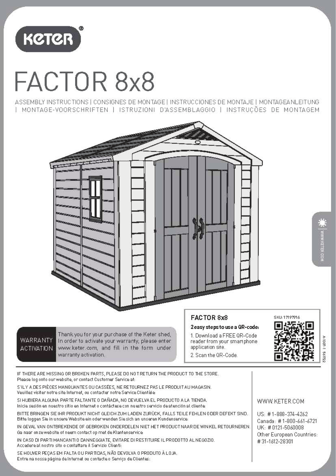 Keter Factor 8x8 User Manual