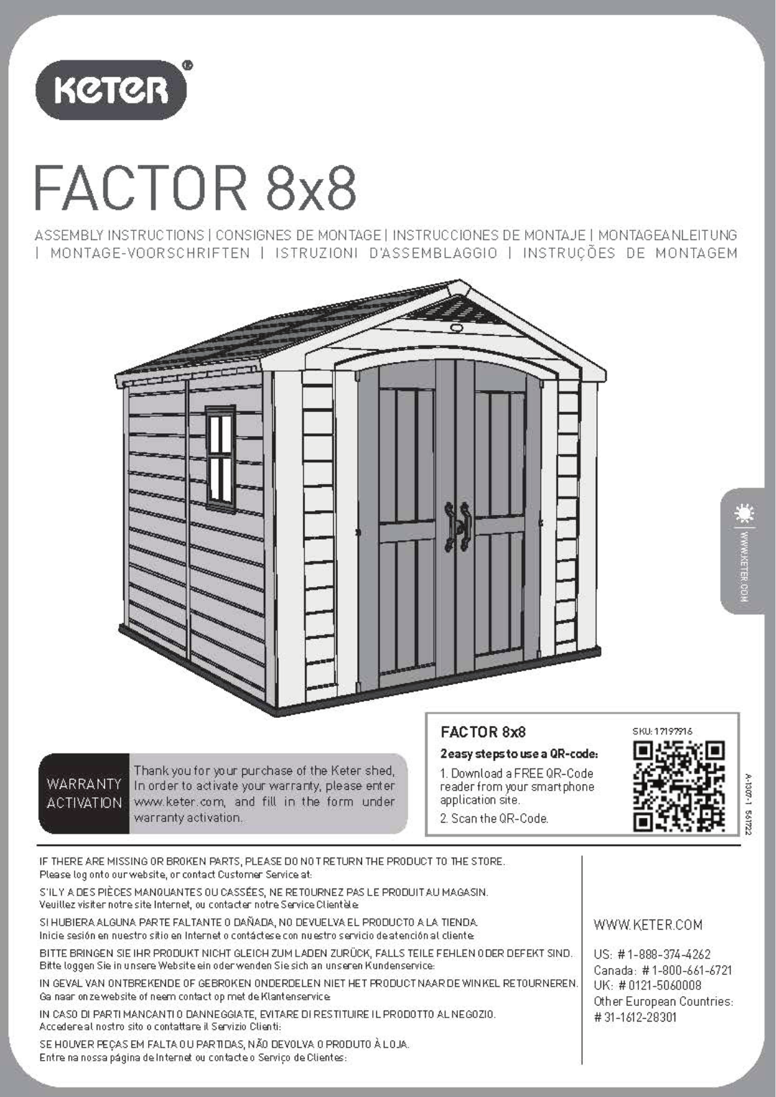 Keter Factor 8x8 Manual