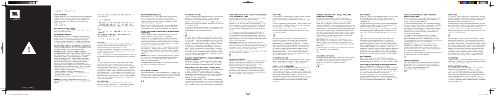 Harman JBLFREEX, JBLE65BTNC, JBLUAFLEX, JBLDUETNC User Manual