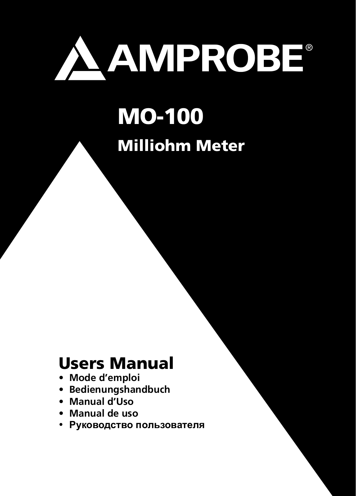 Amprobe MO-100 Operating Manual