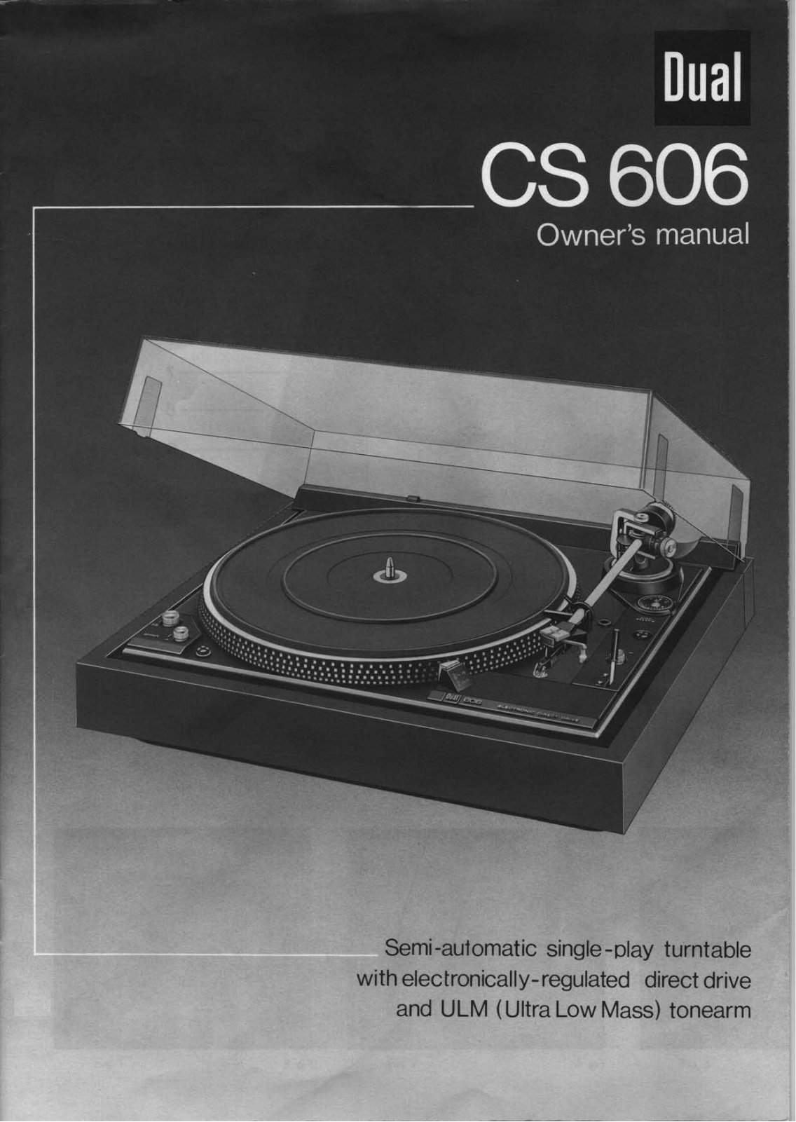 Dual CS-606 Owners Manual