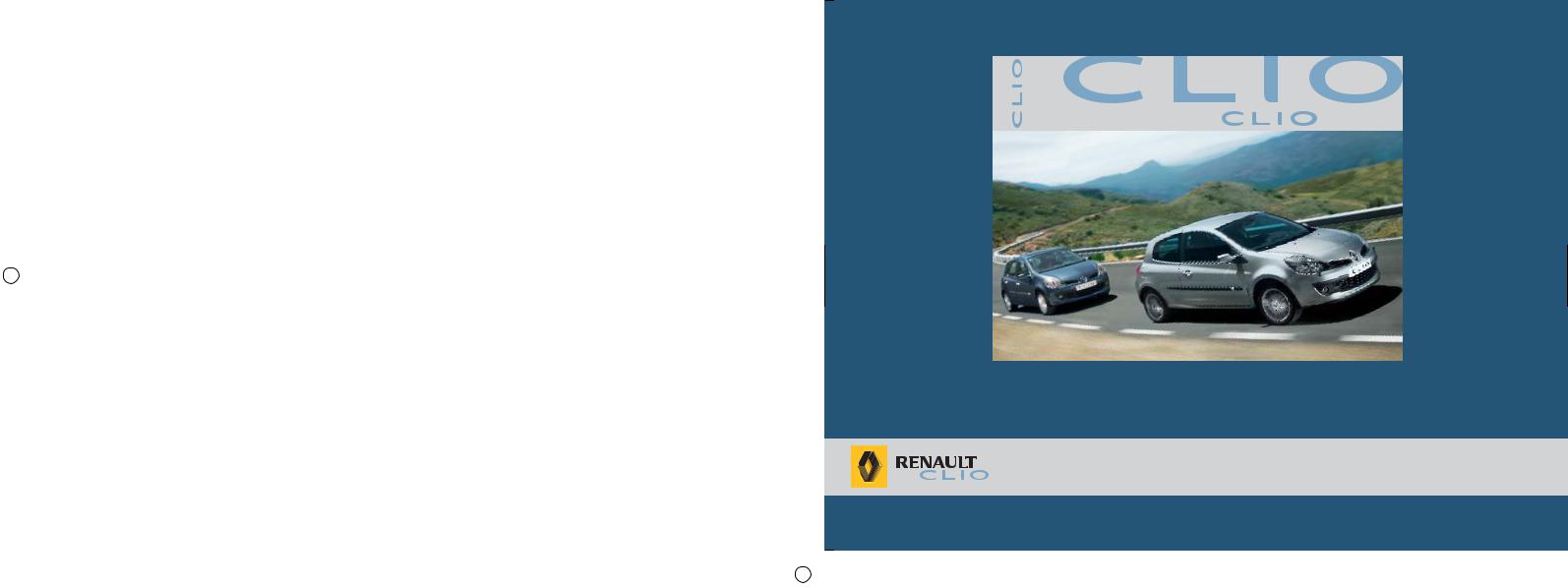 RENAULT CLIO 3 User Manual