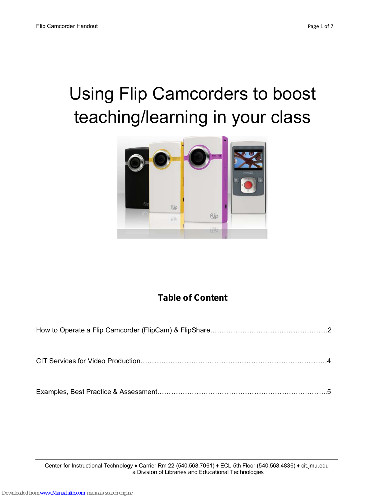 Flip Camcorders User Manual