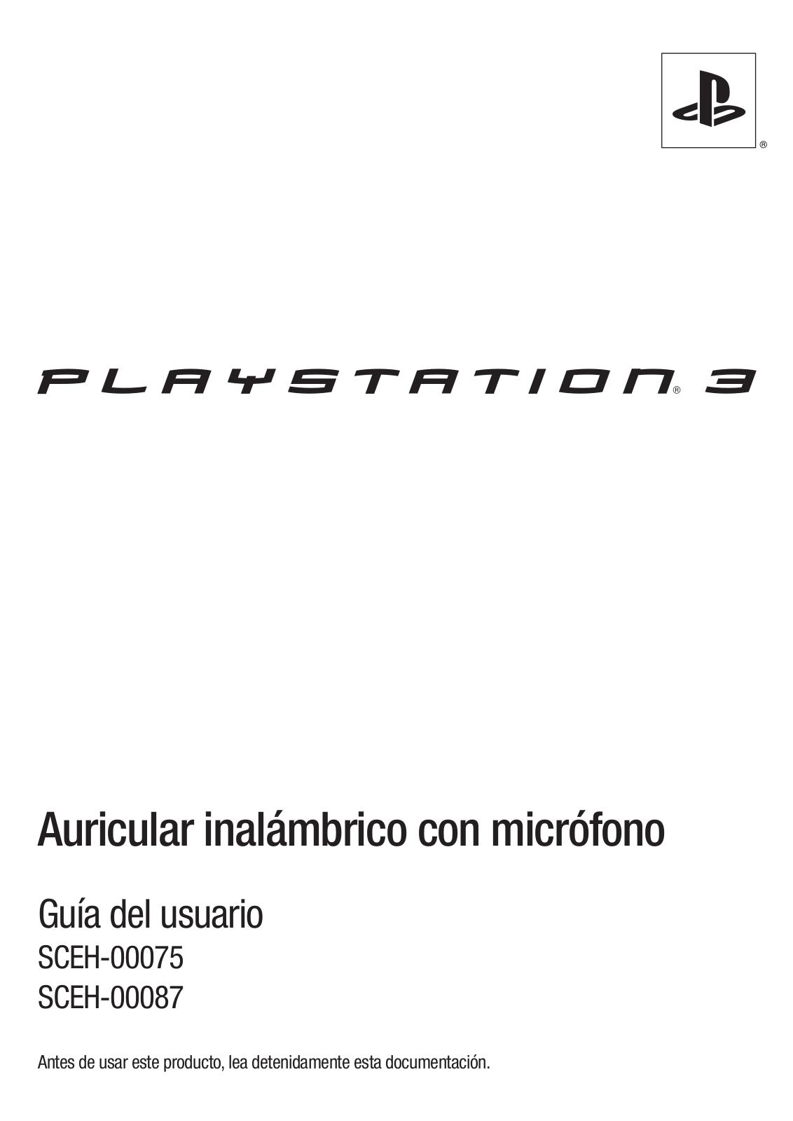 Sony Ericsson SCEH-00075 User Manual
