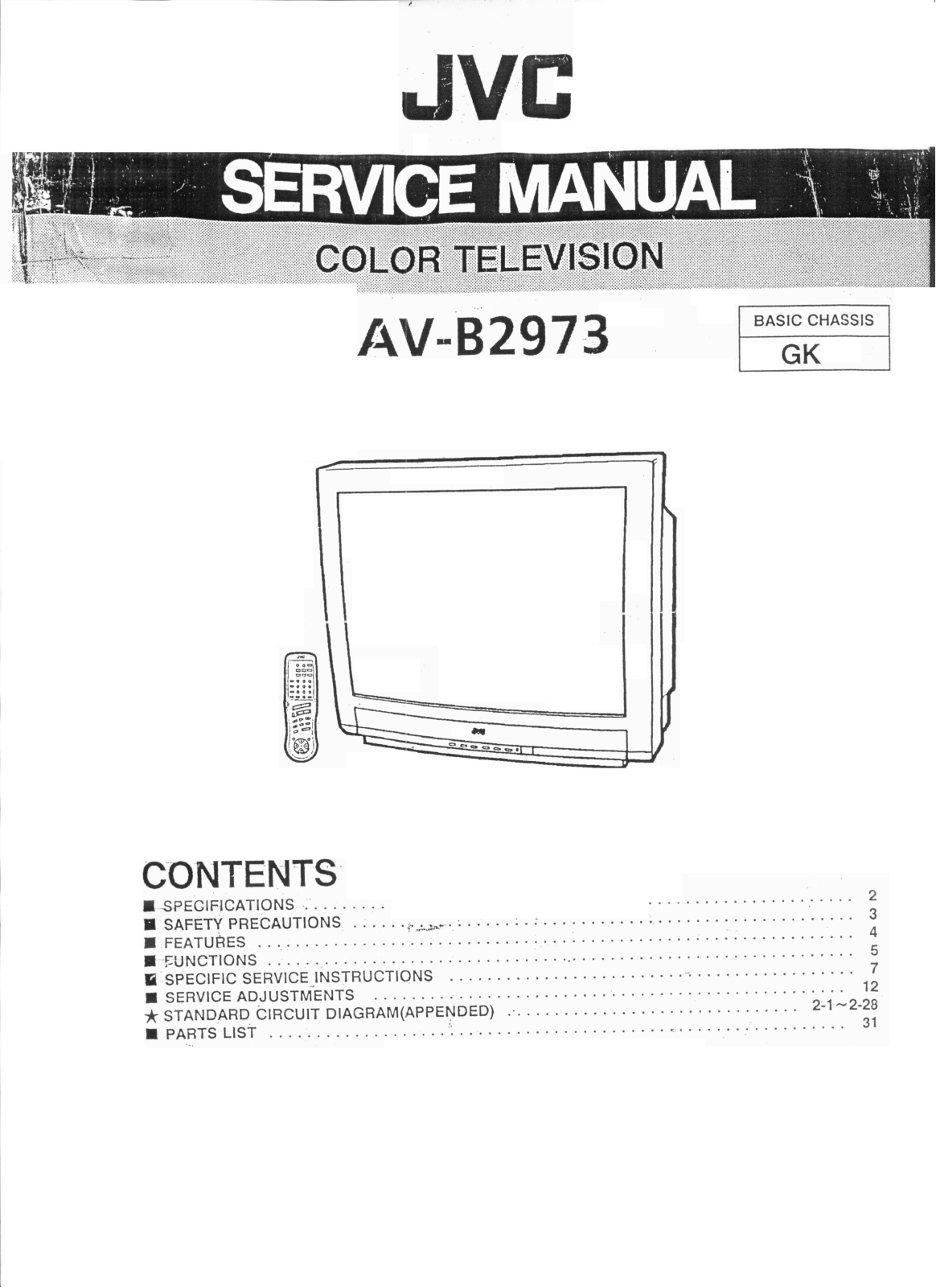 JVC AV-B2973 Schematic