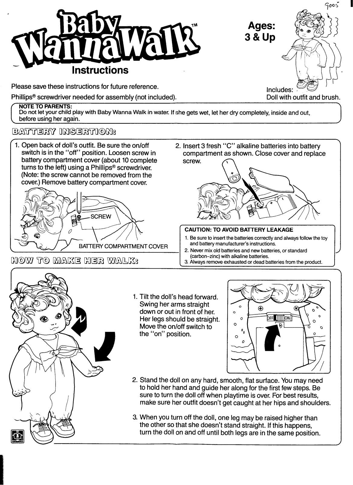 HASBRO Baby Wanna Walk User Manual