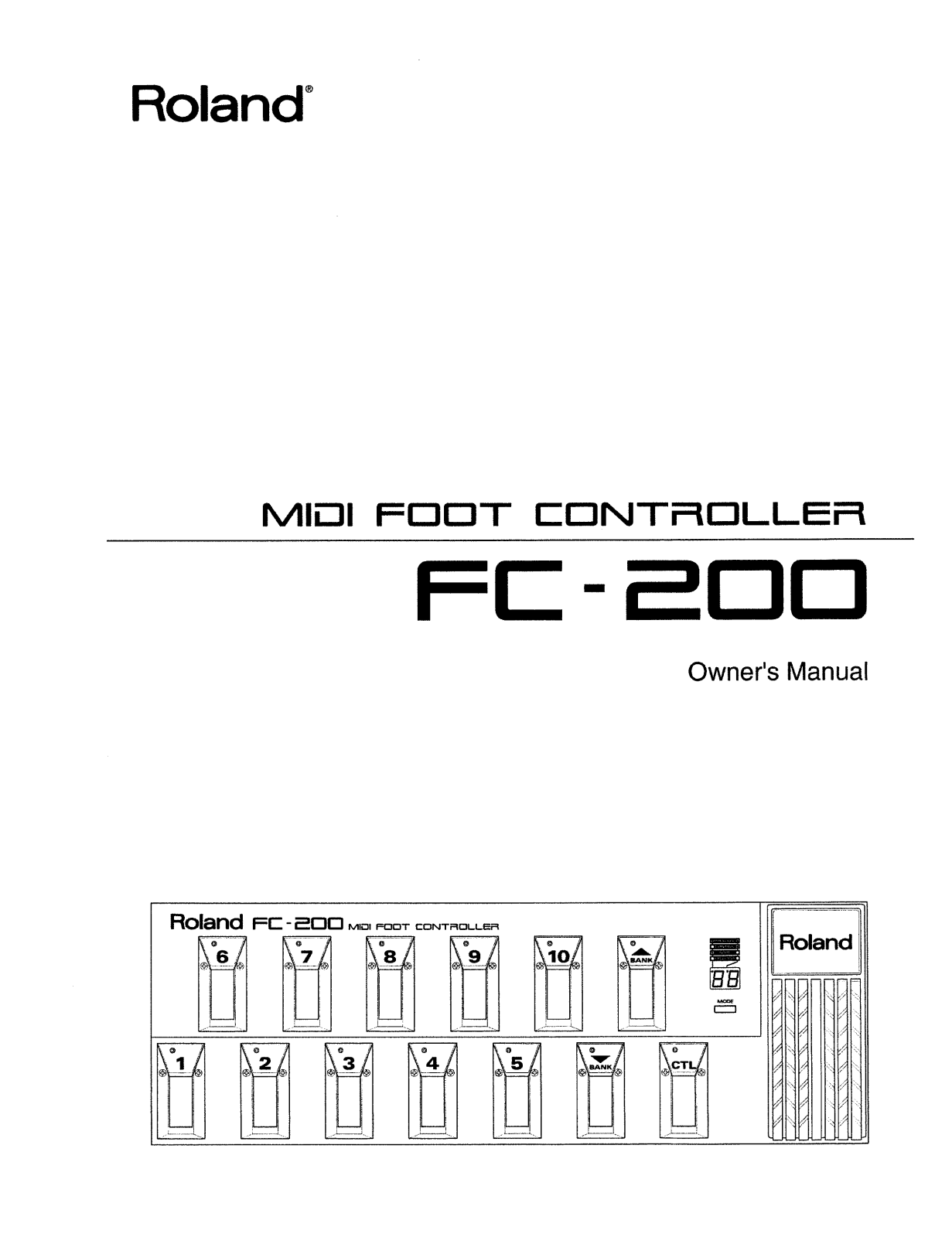 Roland Corporation FC-200 Owner's Manual