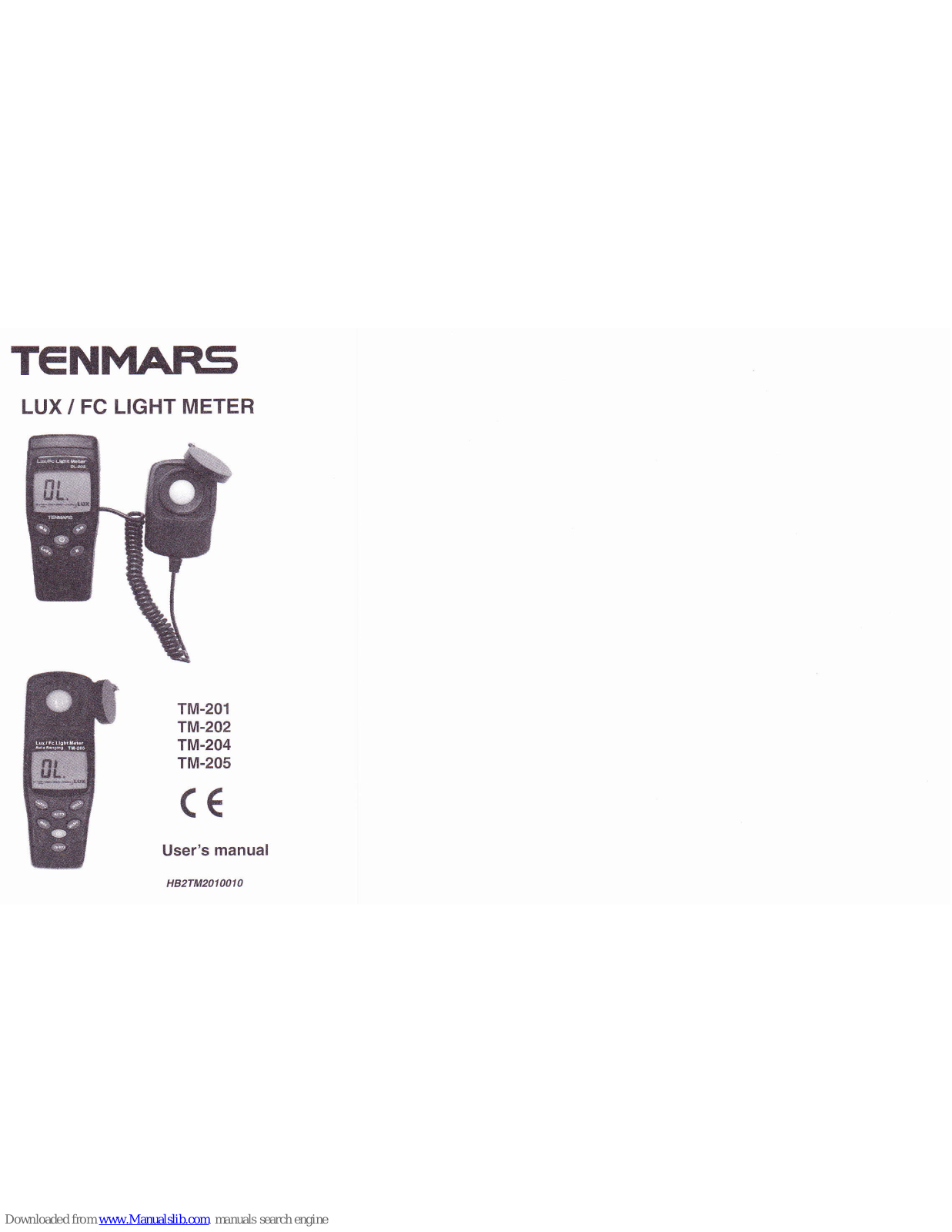 Tenmars TM201, TM205, TM204, TM202 User Manual - ManualMachine.com