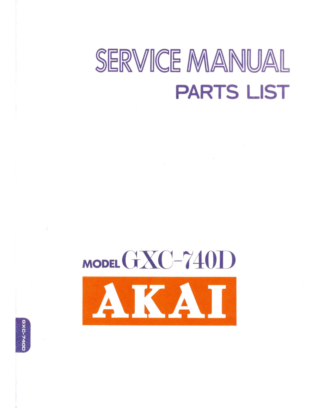 Akai GXC-740-D Service manual