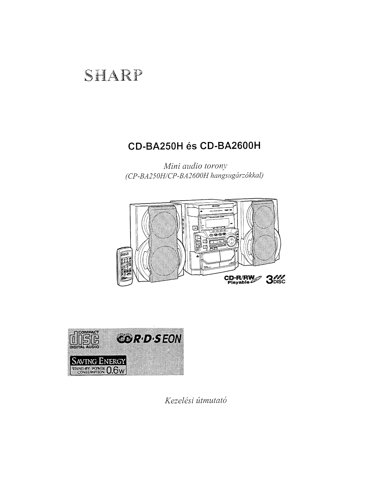 Sharp CD-BA250H, CD-BA2600H User Manual