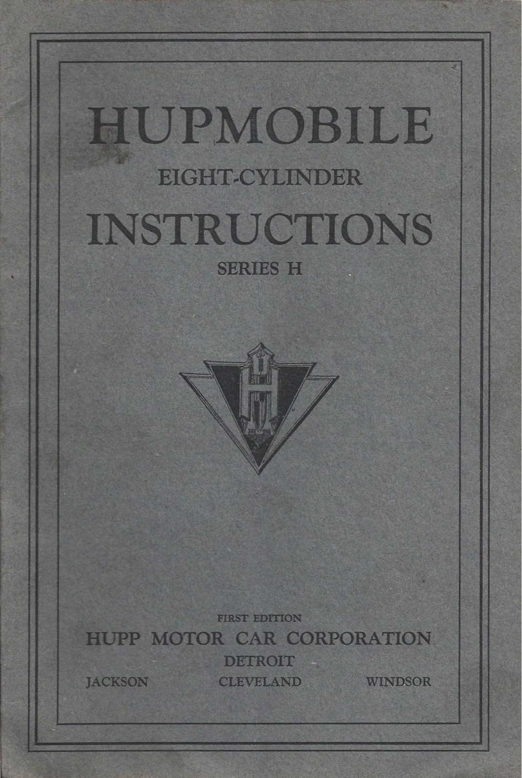 Hupmobile 1930 Operating Instructions