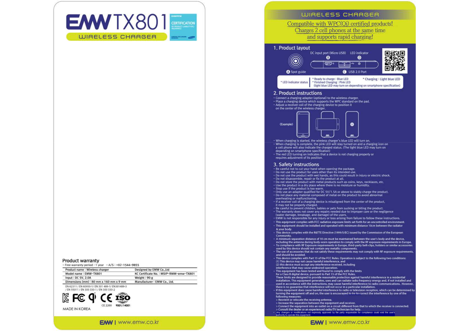 EMW TX801 User Manual