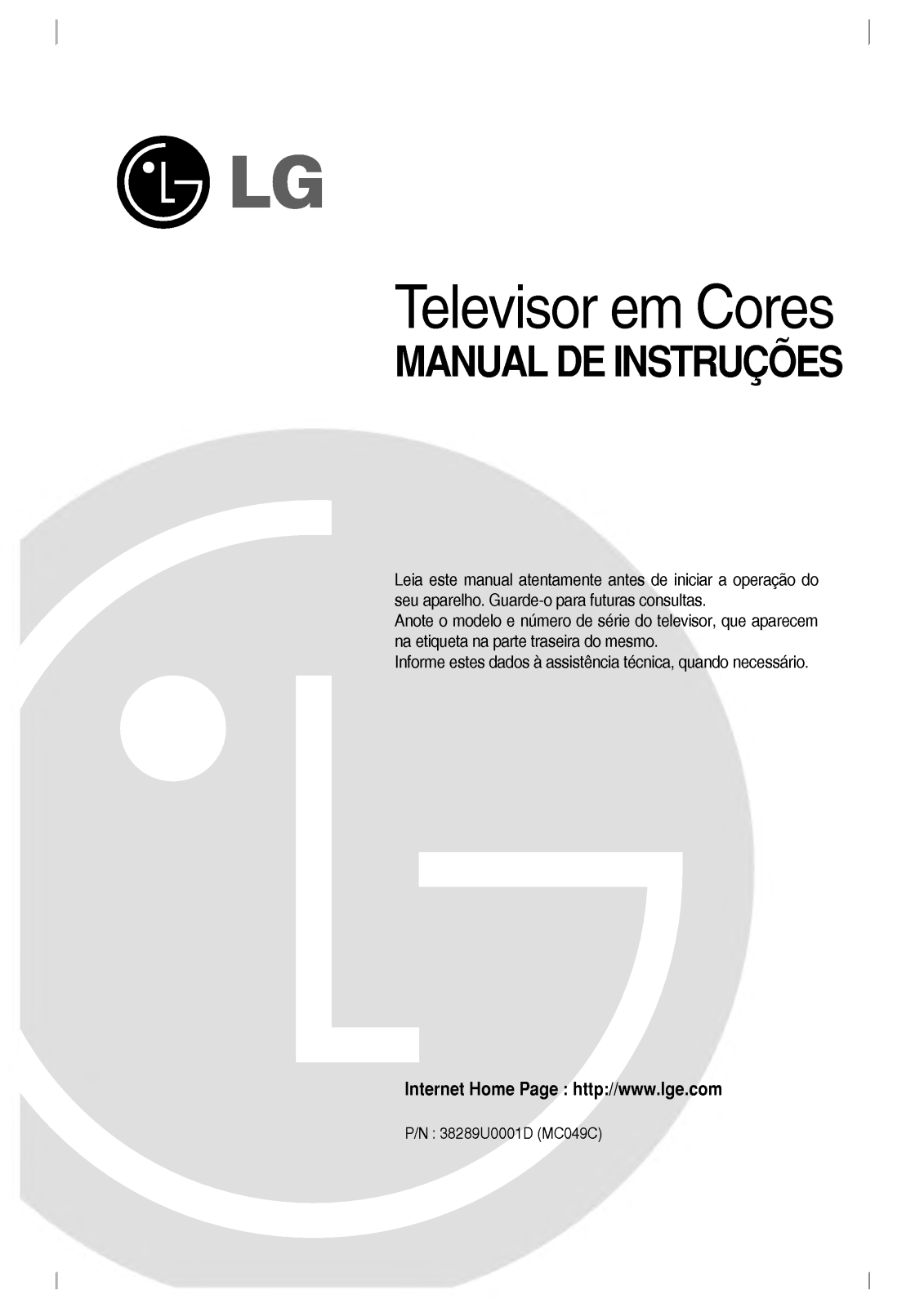 Lg 21FS2RLG Instructions Manual