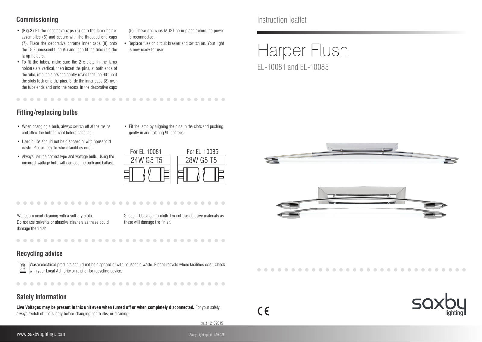 Endon Lighting EL-10085 Installation Instructions - ManualMachine.com