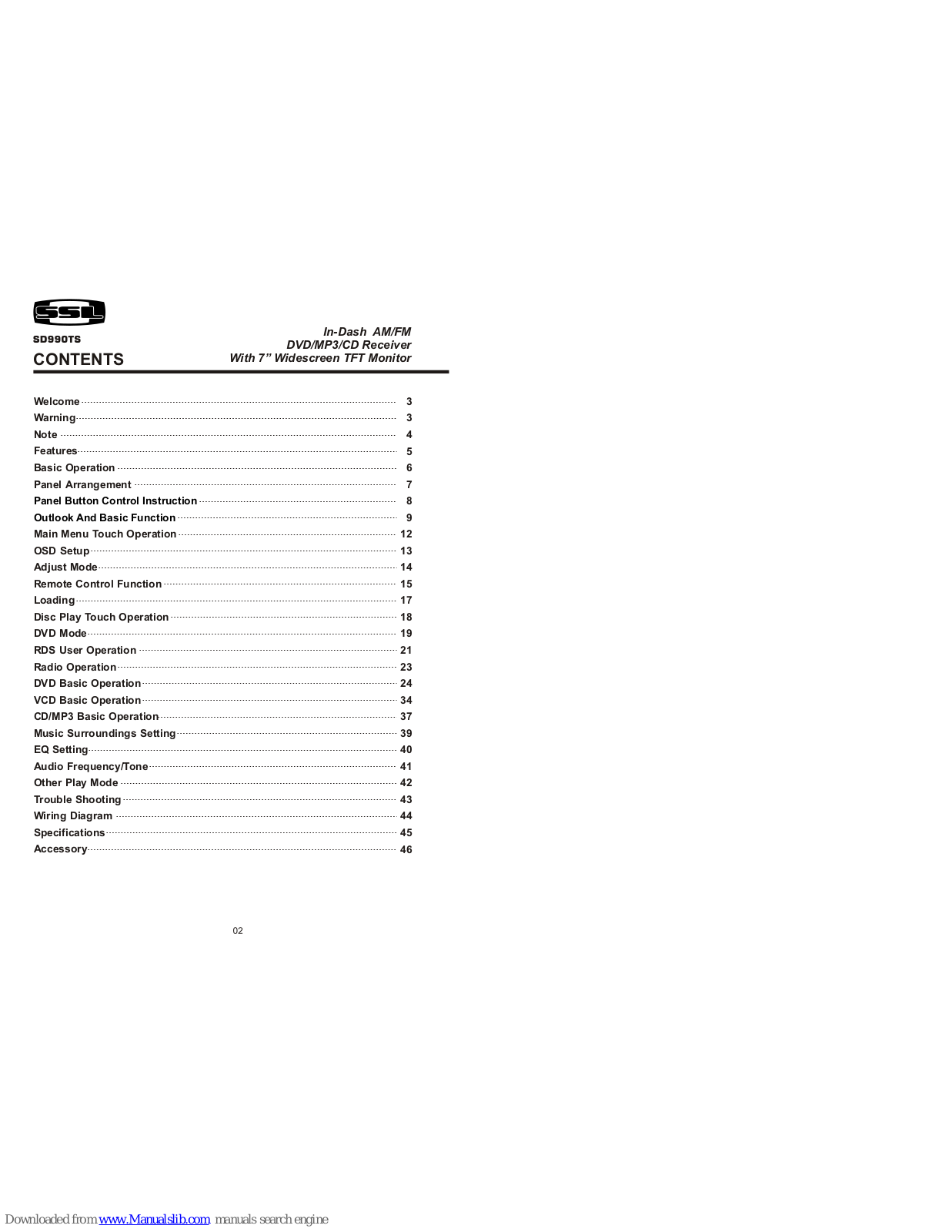 Ssl SD990TS Instructions Manual - ManualMachine.com