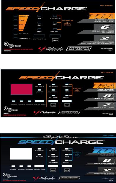Schumacher SC-1200A, SC-1000A, MODELS SC-600A, Speedcharge SSC-1000A