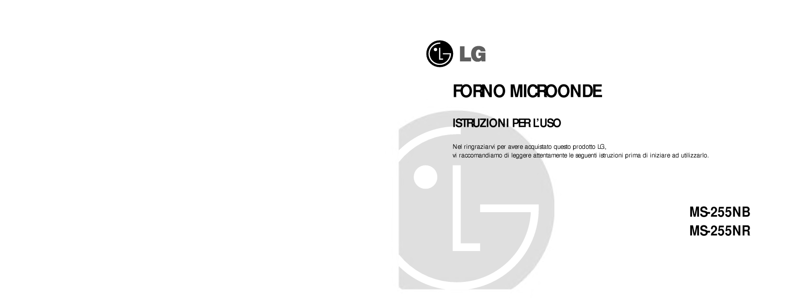 Lg MS-255NR, MS-255NB User Manual