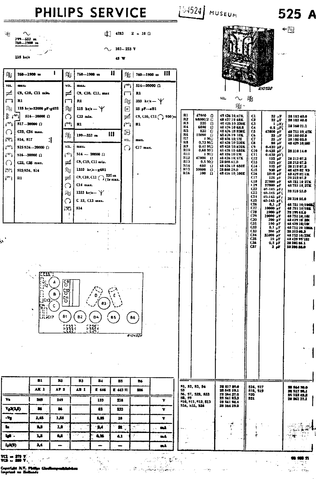 Philips 525-A Service Manual