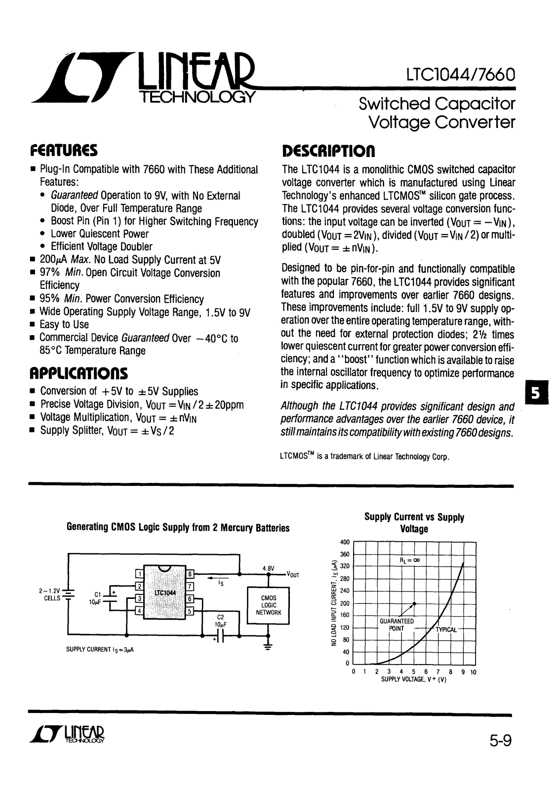 Linear Technology LTC1044 Datasheet