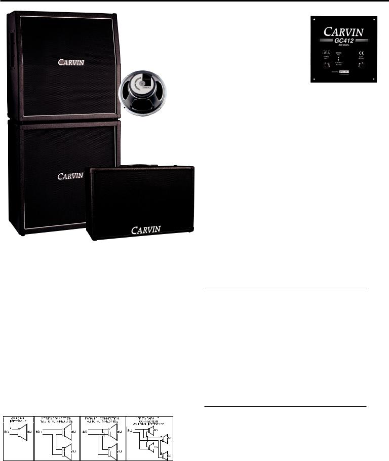 Carvin GC-212-C, GC-412-T, GC-412-B Owners manual