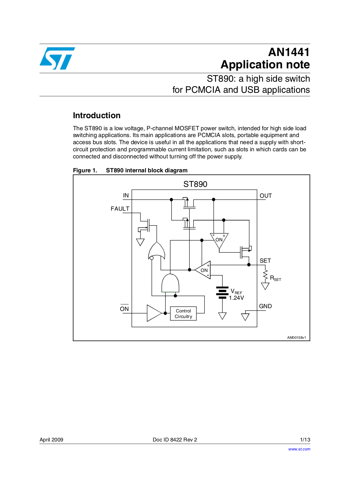 ST AN1441 APPLICATION NOTE