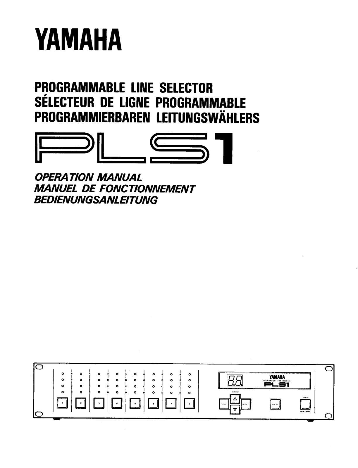 Yamaha PLS1 User Manual