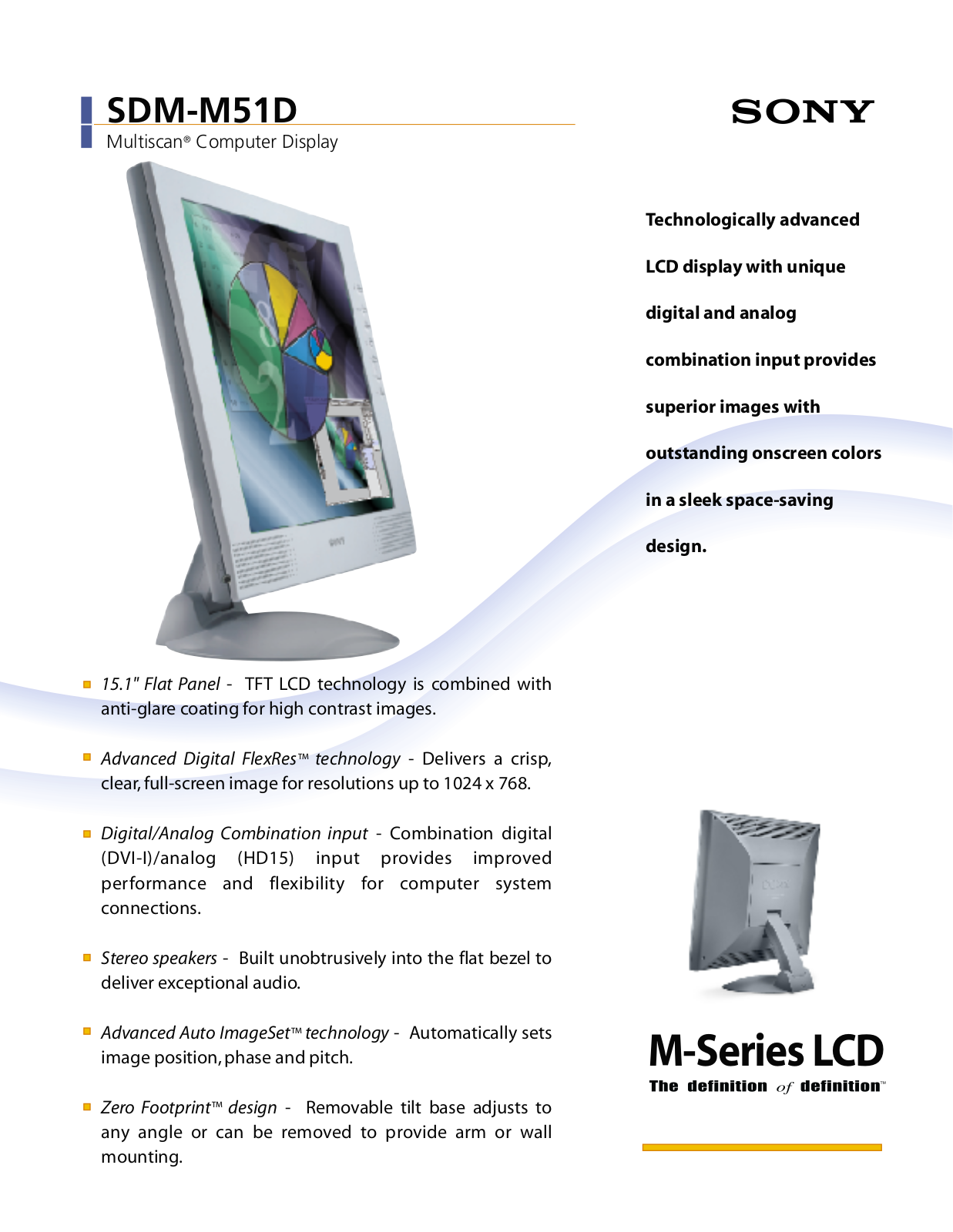 Sony SDM-M51D-B Marketing Specifications