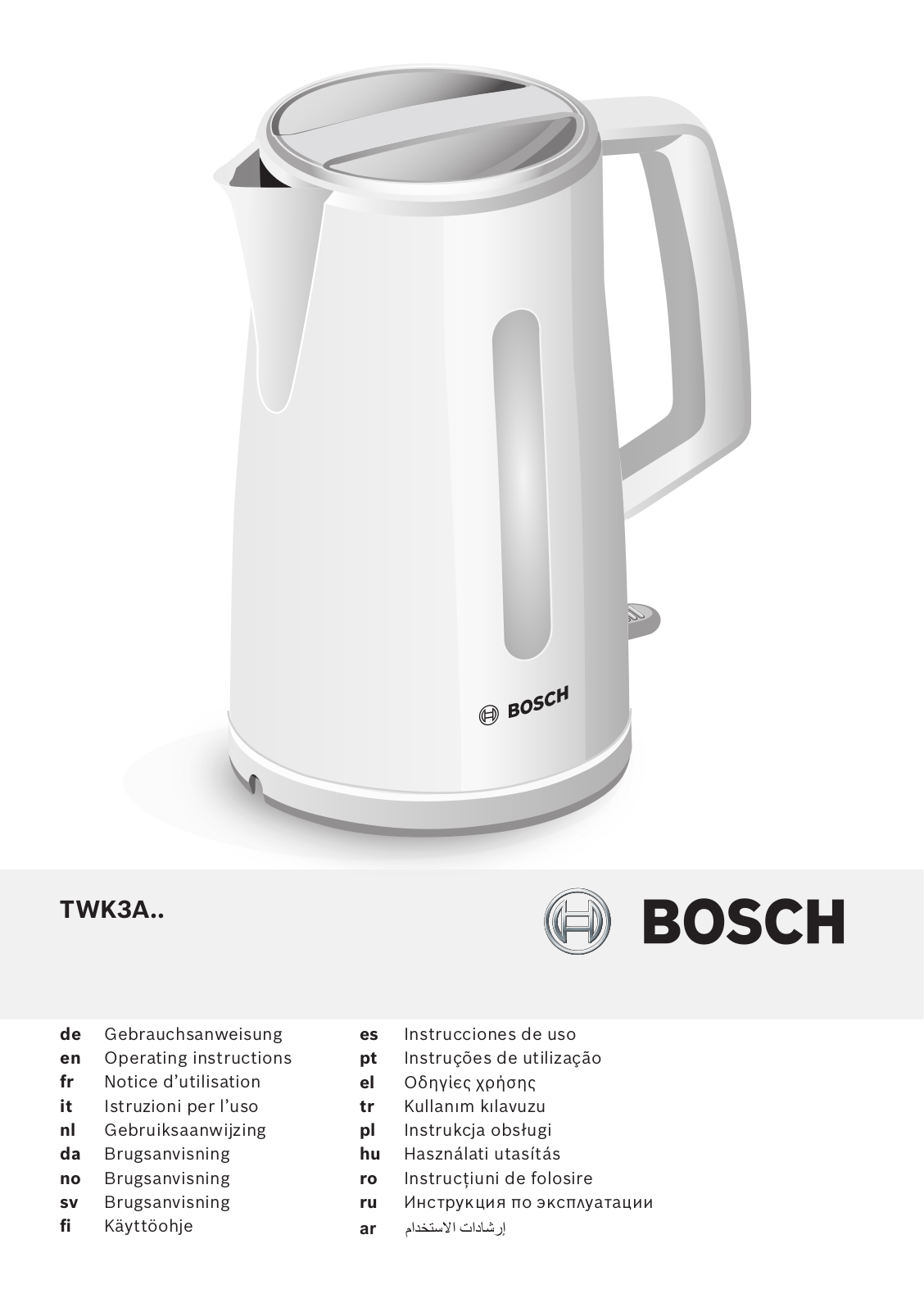 Bosch TWK3A013 User Manual