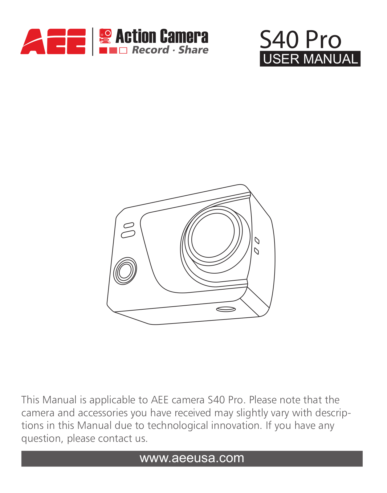 Aee S40 PRO User Manual