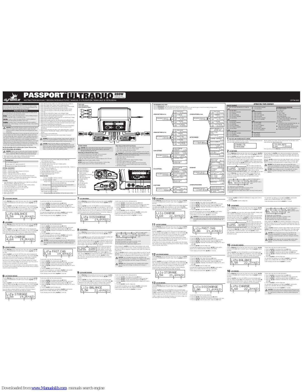 Dynamite Passport UltraDuo DYN4300 Instruction Manual