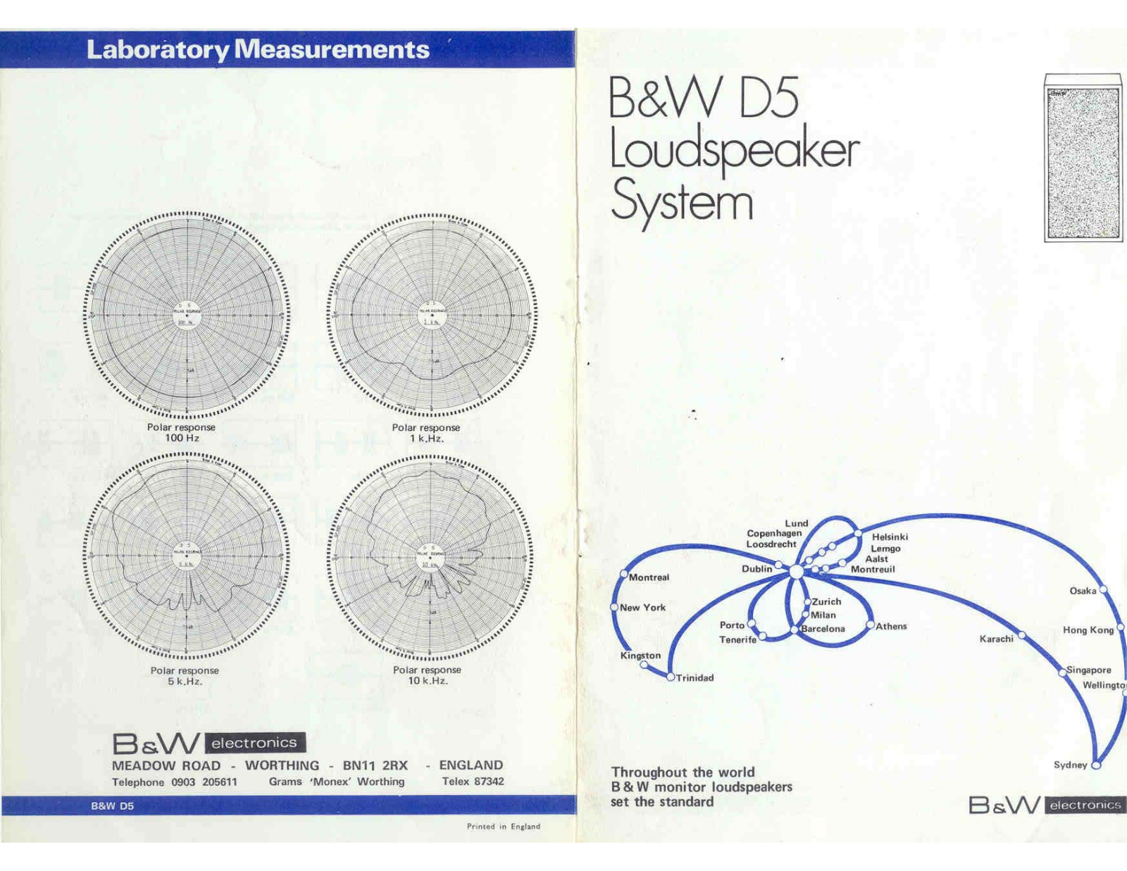 Bowers and Wilkins D-5 Owners manual