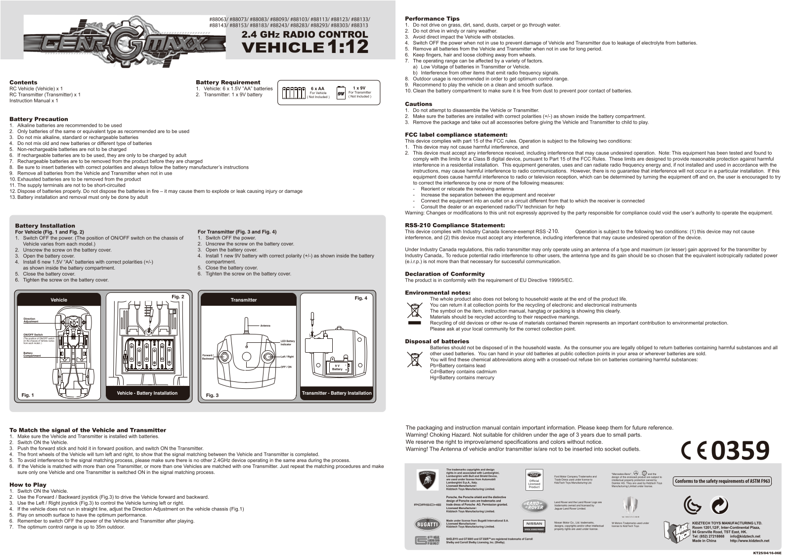 KIDZTECH TOYS 8806316 24GTX User Manual