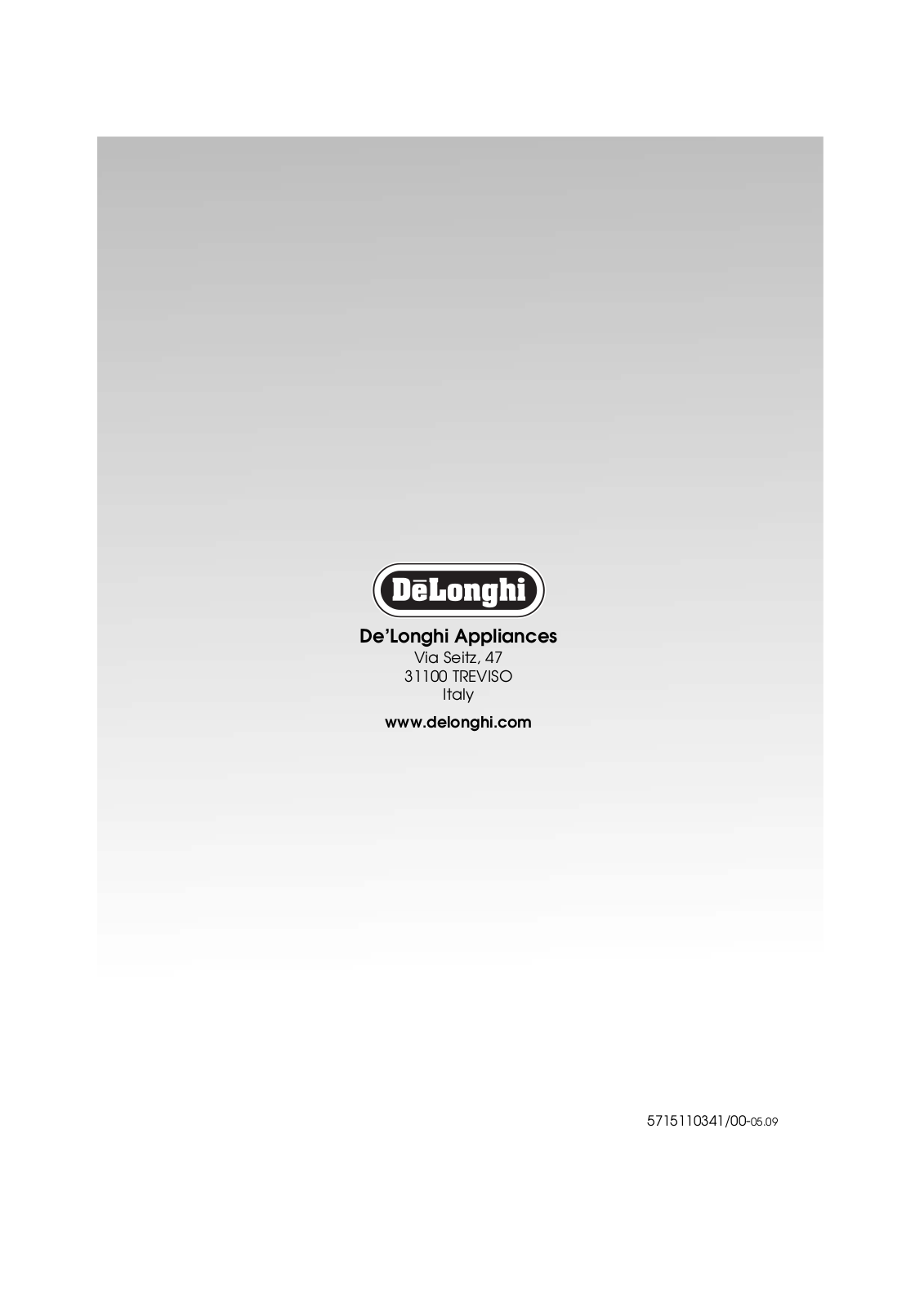 De'Longhi A2-5715110341 Owner's Manual