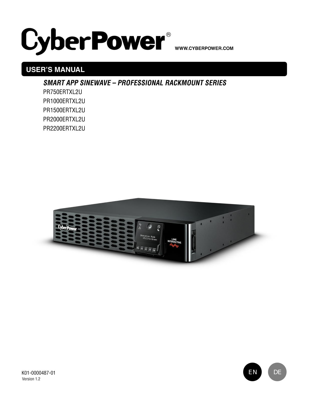 CyberPower PR1500ERTXL2U Service Manual