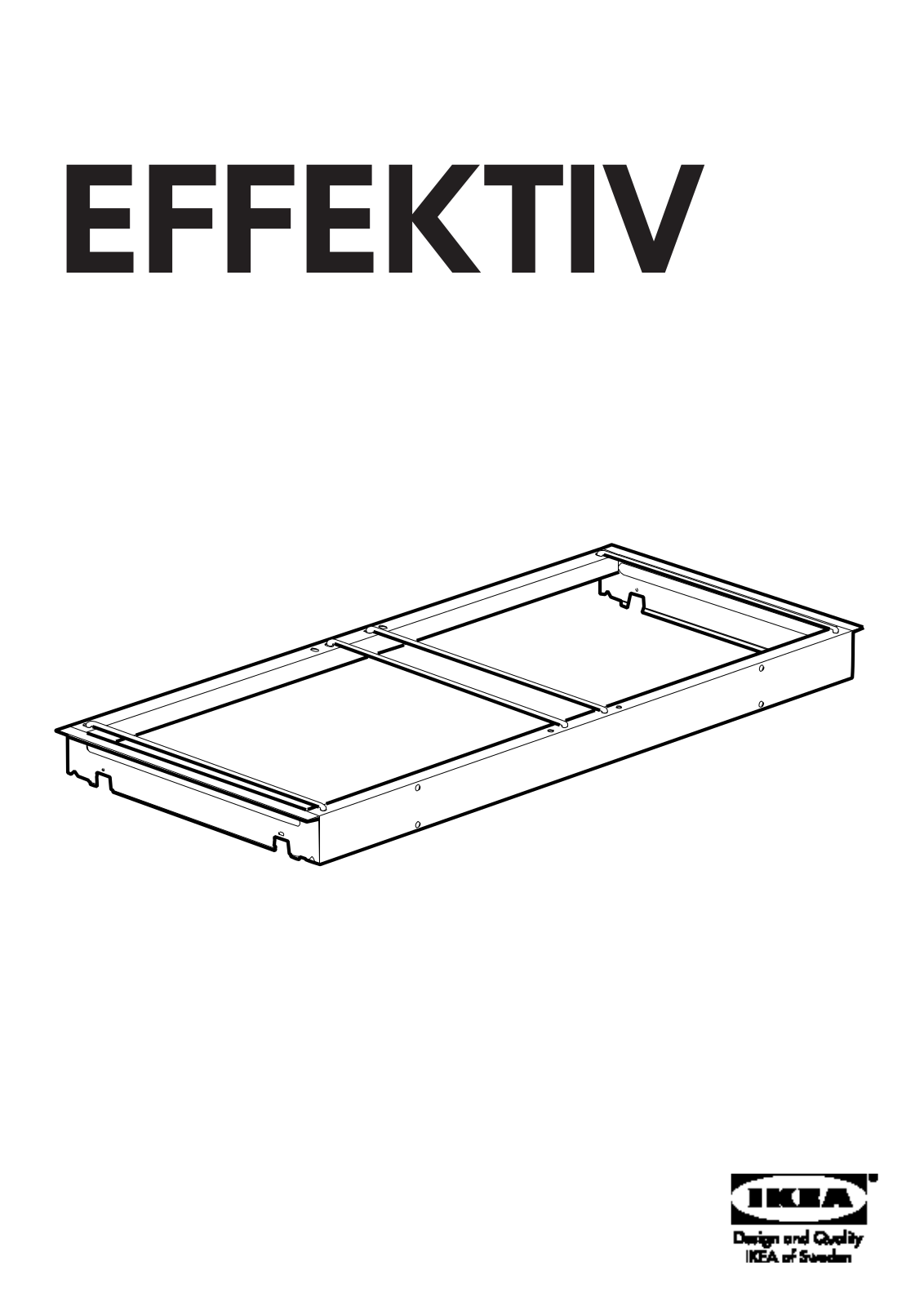 IKEA EFFEKTIV FILE FRAME 33 1-2 Assembly Instruction