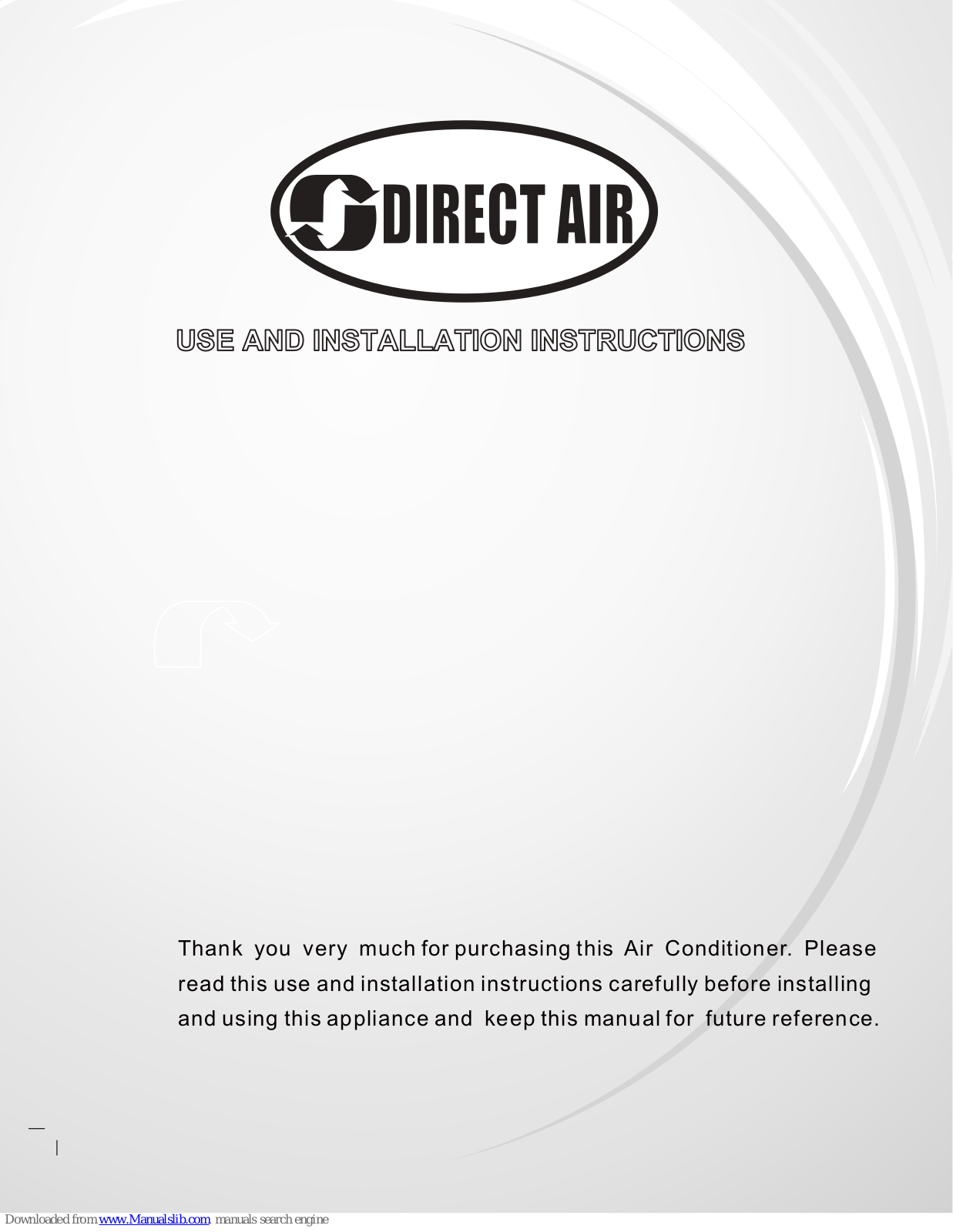 Direct Air AC17DK Series Use And Installation Instructions