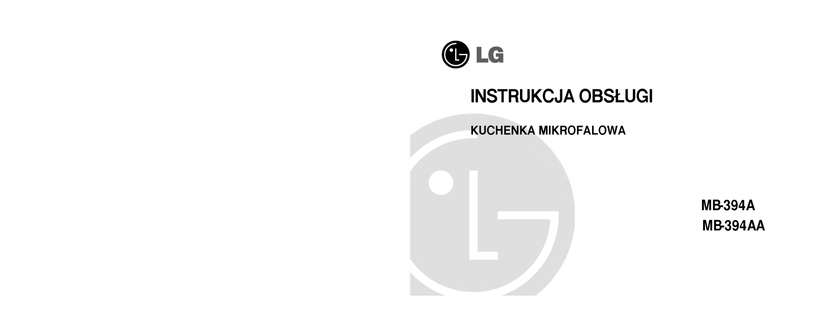 Lg MB-394AA, MB-394A User Manual