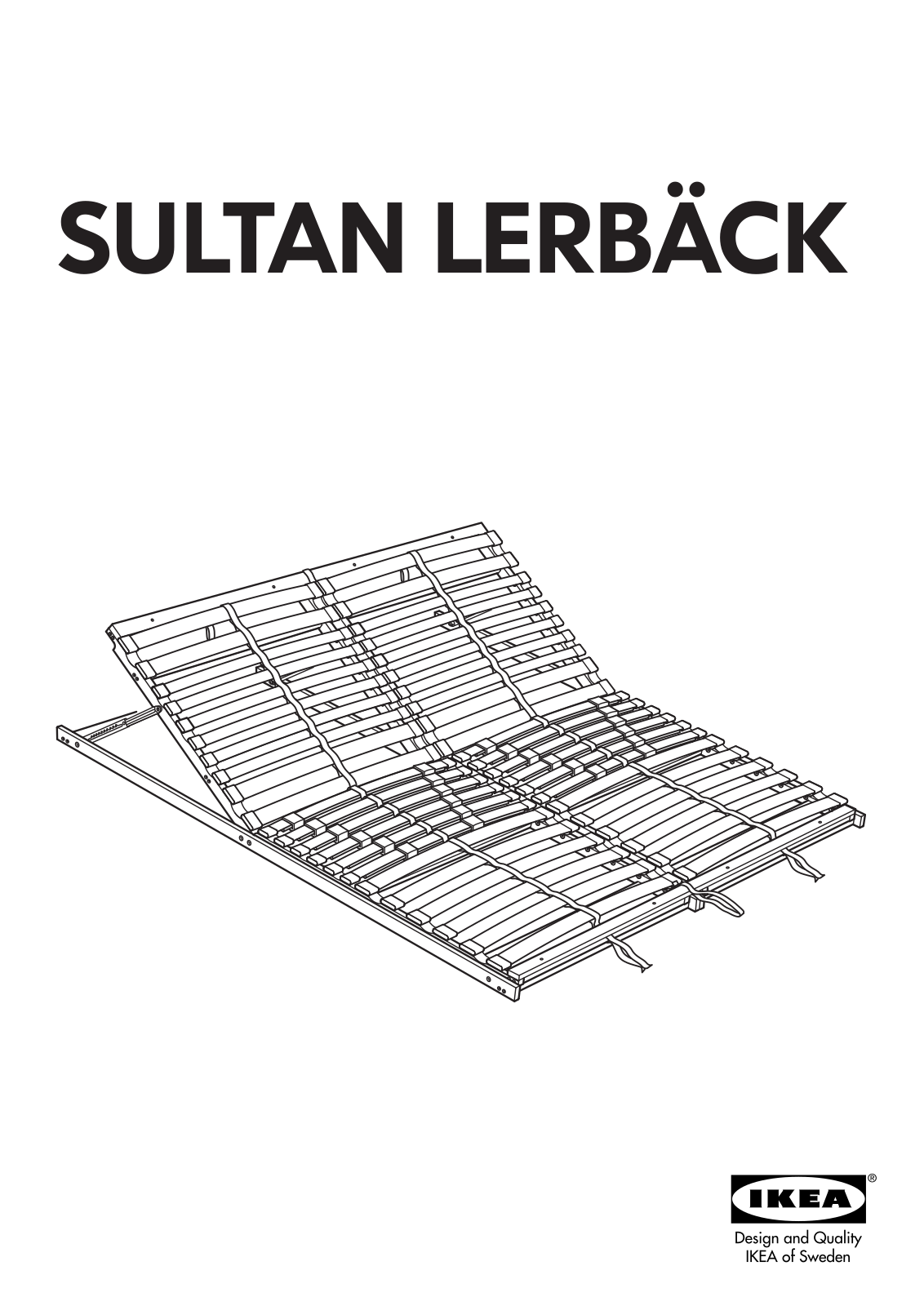 IKEA SULTAN LERBACK BED BASE Assembly Instruction