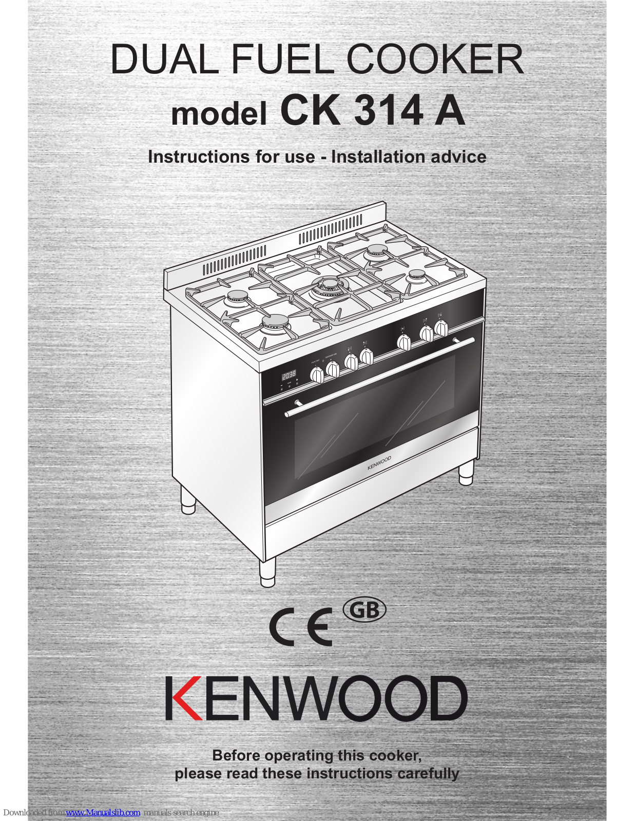 Kenwood CK 314 A Instructions For Use Manual