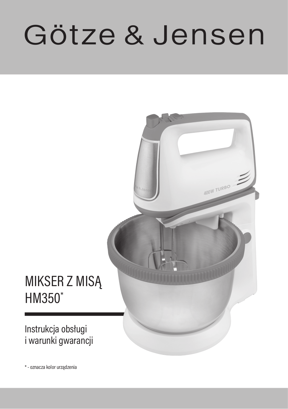 GOTZE & JENSEN HM350BS User guide - ManualMachine.com