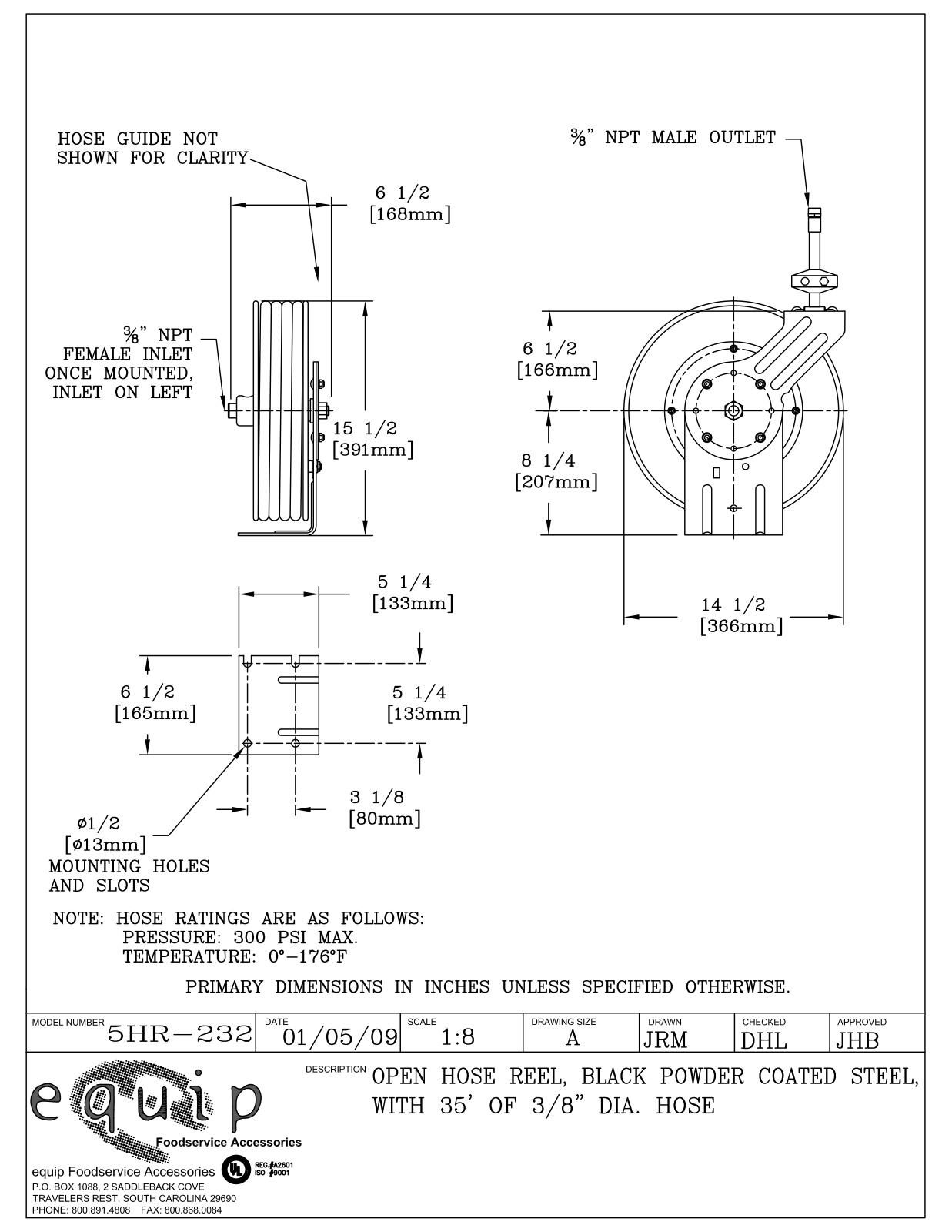 T & S Brass & Bronze Works 5HR-232 General Manual