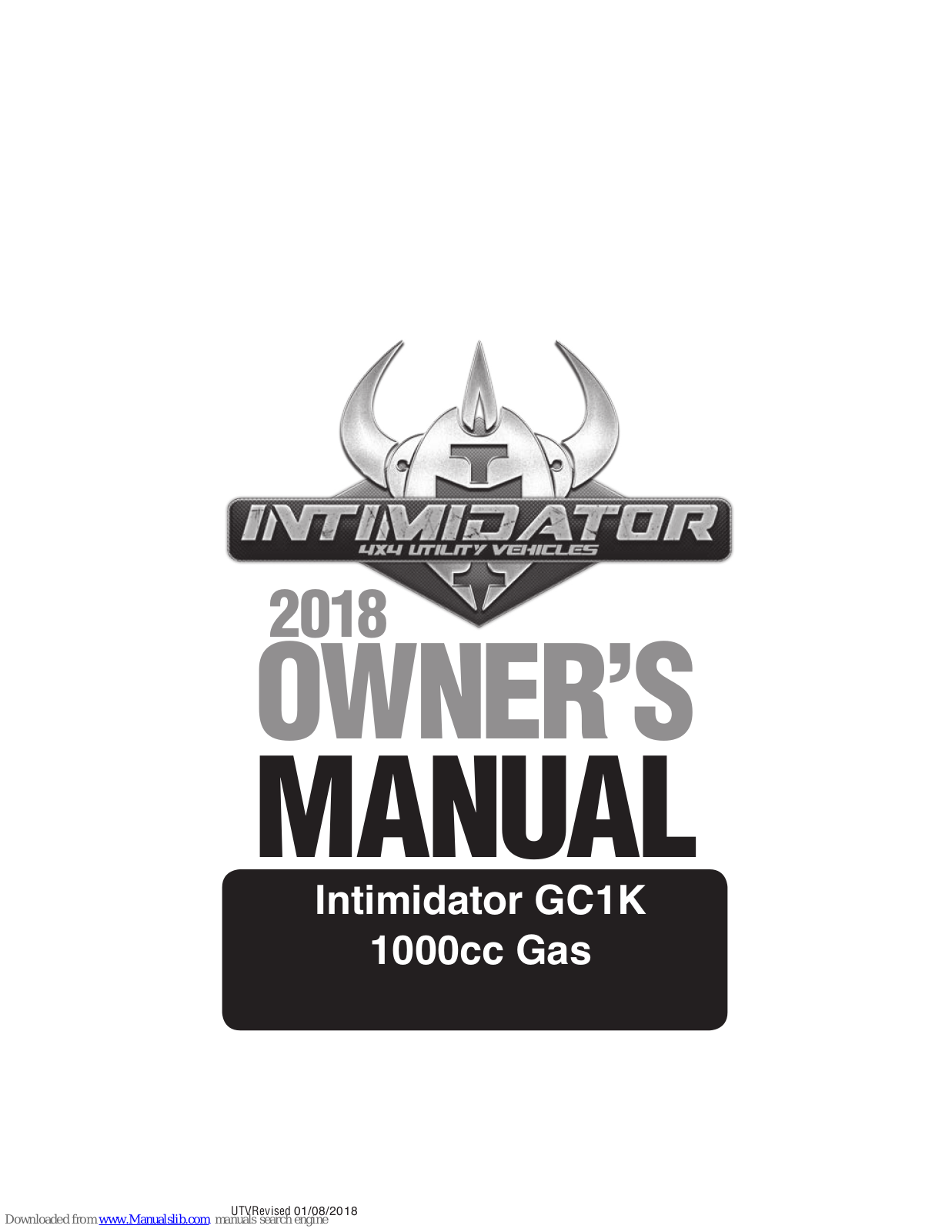 Intimidator GC1K S1, GC1K S3, GC1K S2 Ownersmanual