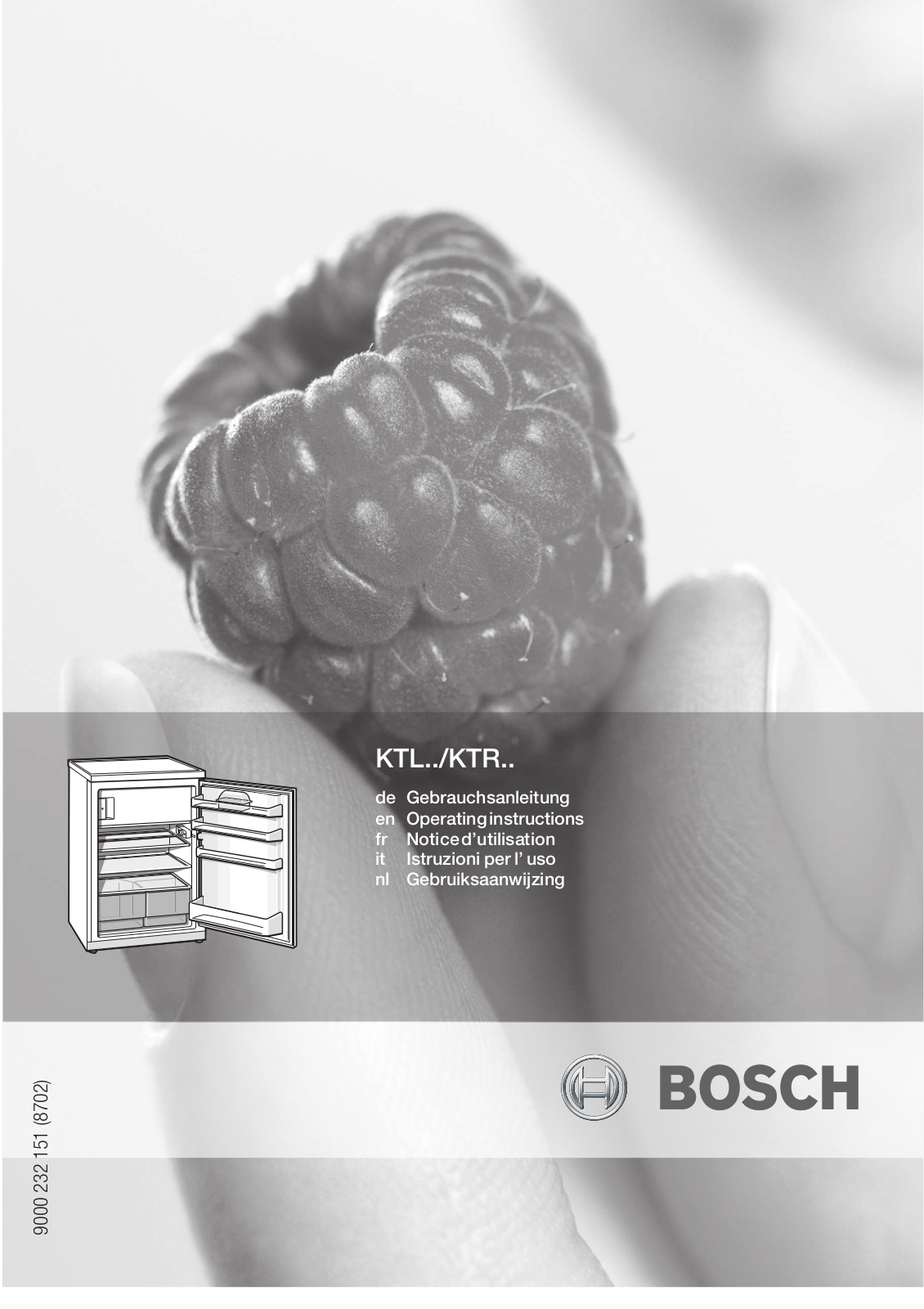 BOSCH KTL16V11, KTL16P20, KTR16P20 User Manual