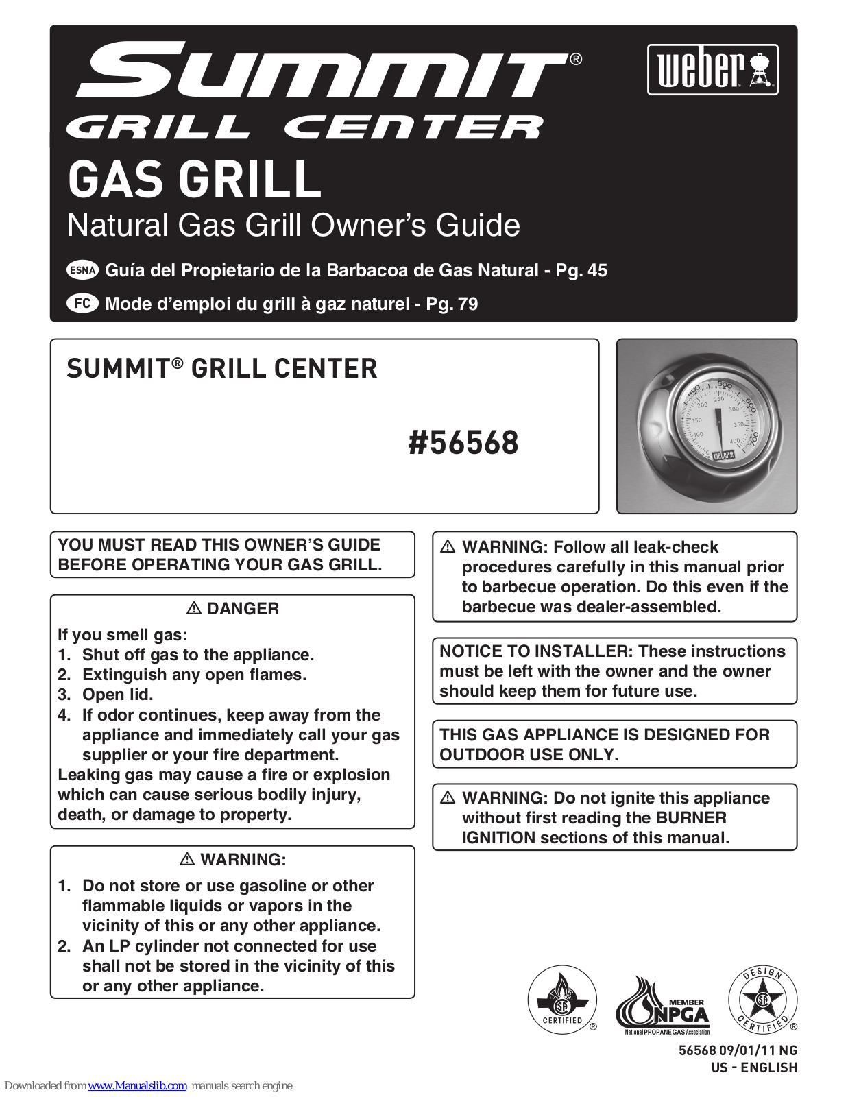 Summit 56568 Owner's Manual