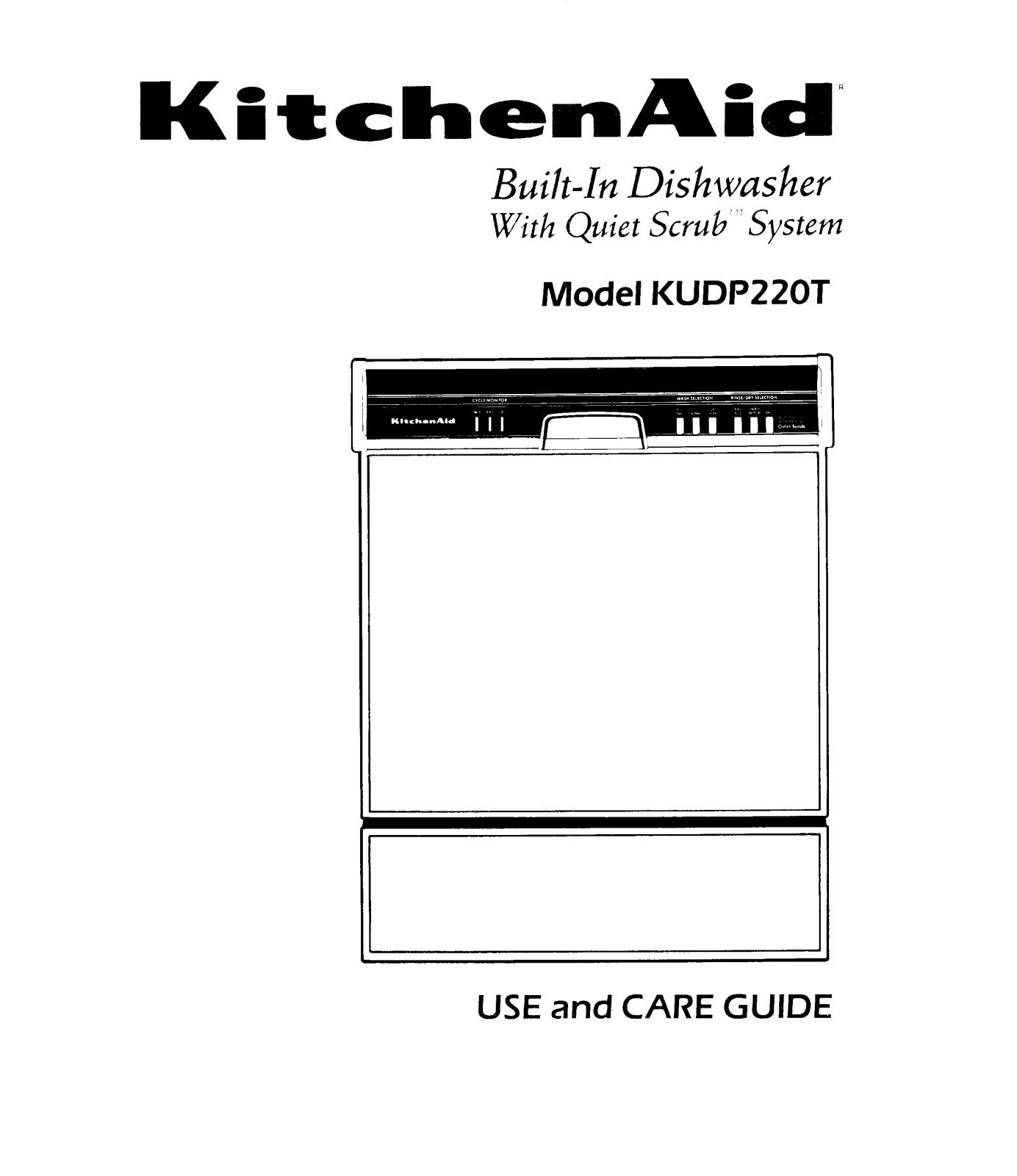 KitchenAid KUDP220T User Manual