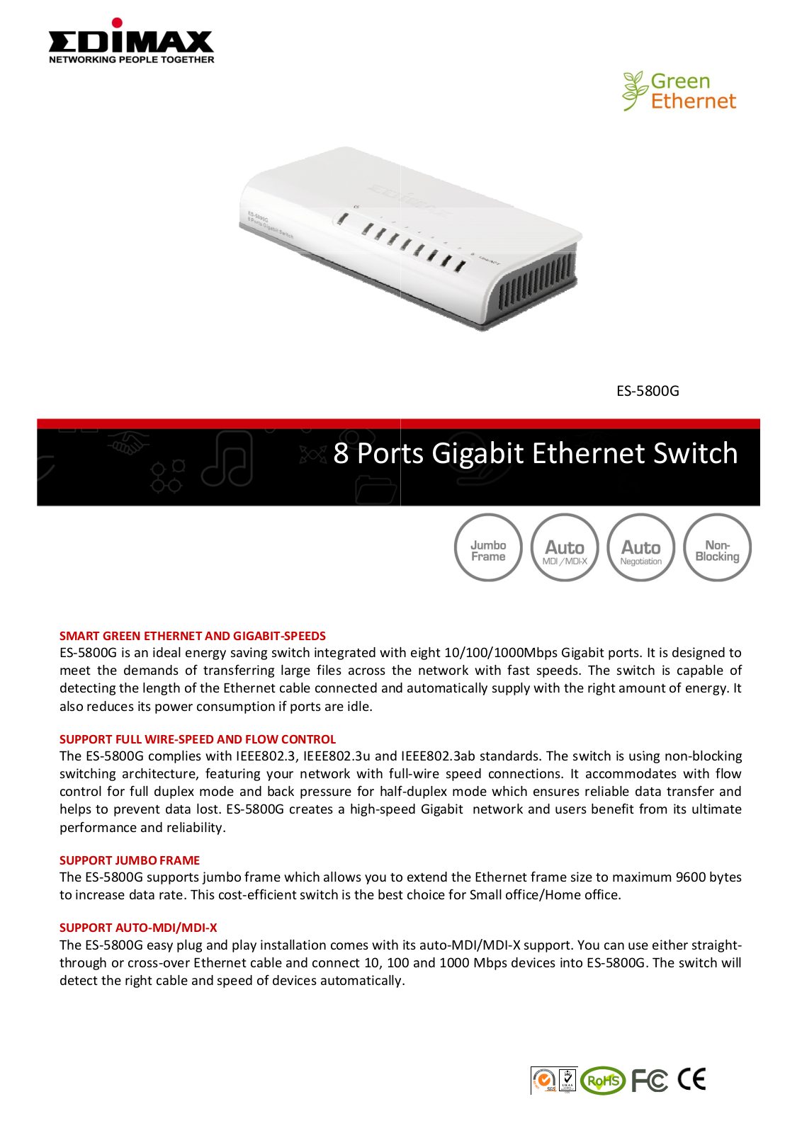 Edimax ES-5800G Service Manual