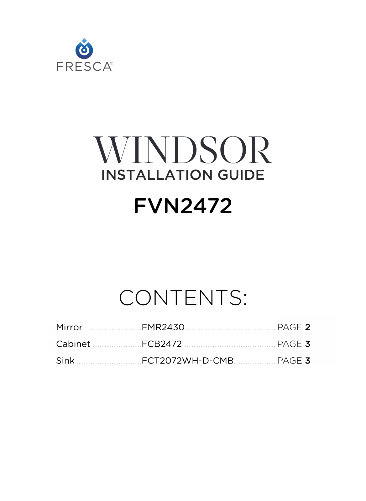 Fresca FBH10163 Installation & Assembly - ManualMachine.com